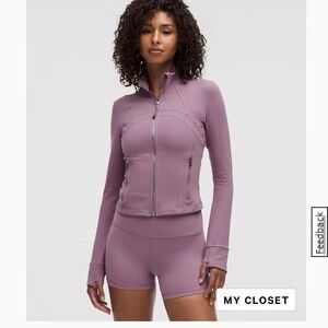 NWT LULULEMON Defined Cropped Jacket in Lavender Luxe/Mirror Silver